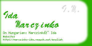 ida marczinko business card